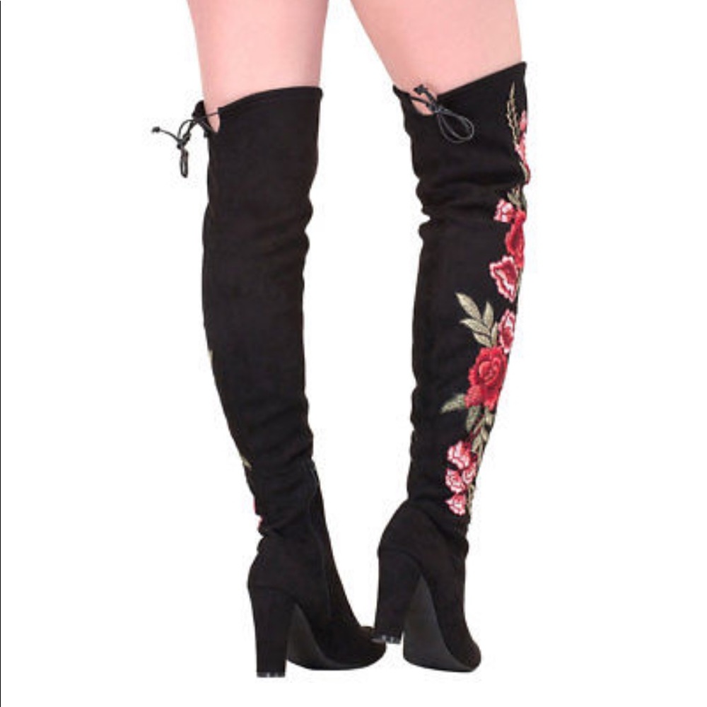 ✨LAST ONES✨embroidered over the knee boots - Picture 6 of 8